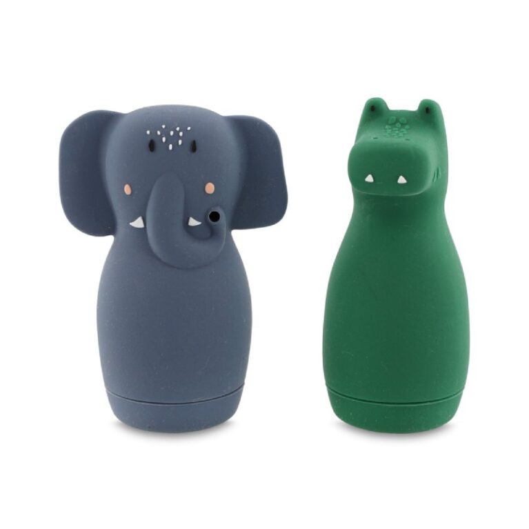 Mrs Elephant &#038; Mr Crocodile Squeeze Animals Bath Toy 6m+