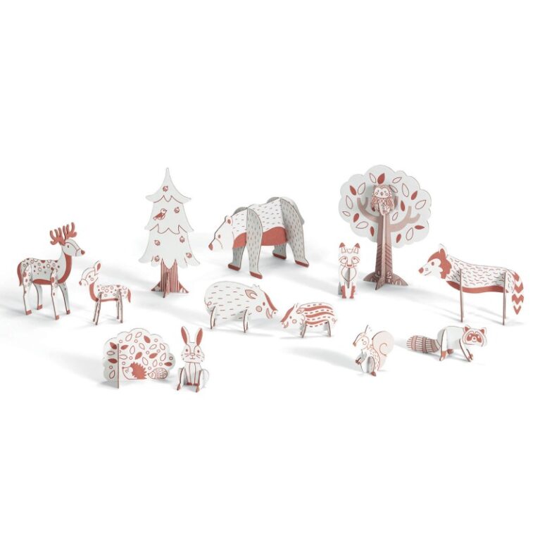 Forest &#8211; Do It Yourself Wooden Animal Craft Kit By Djeco 5+