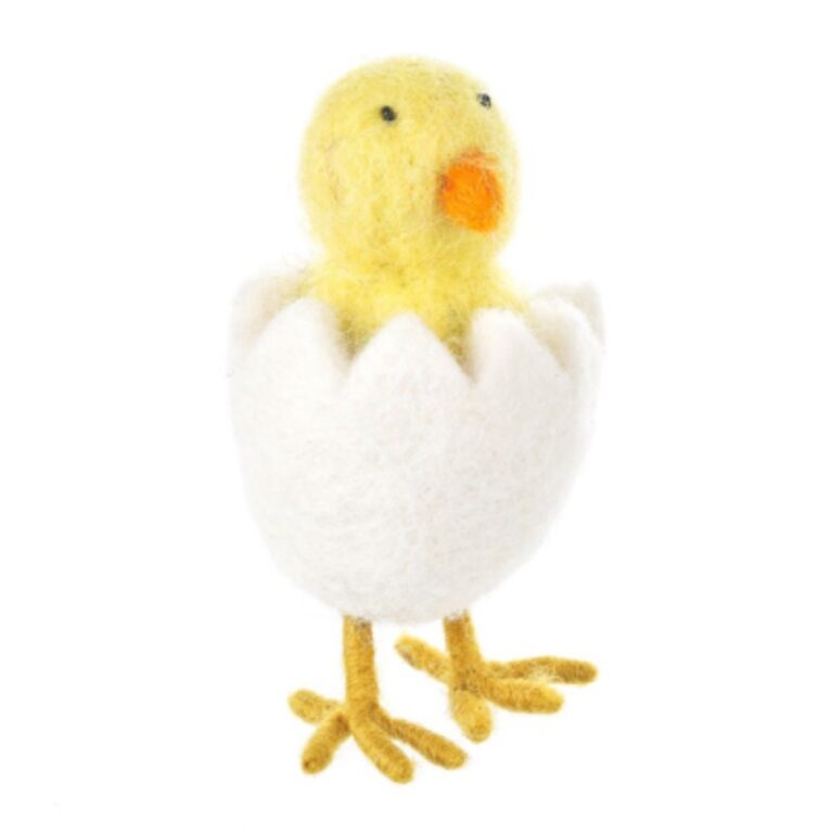 Hatching Chick &#8211; Handmade Felt Standing Decoration