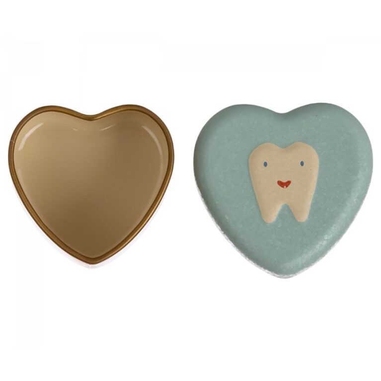 Heart Shaped Tooth Box In Mint By Maileg