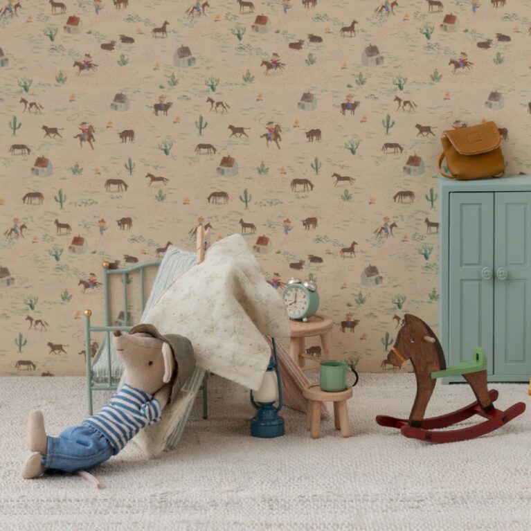 Miniature Wooden Rocking Horse Toy By Maileg 3+