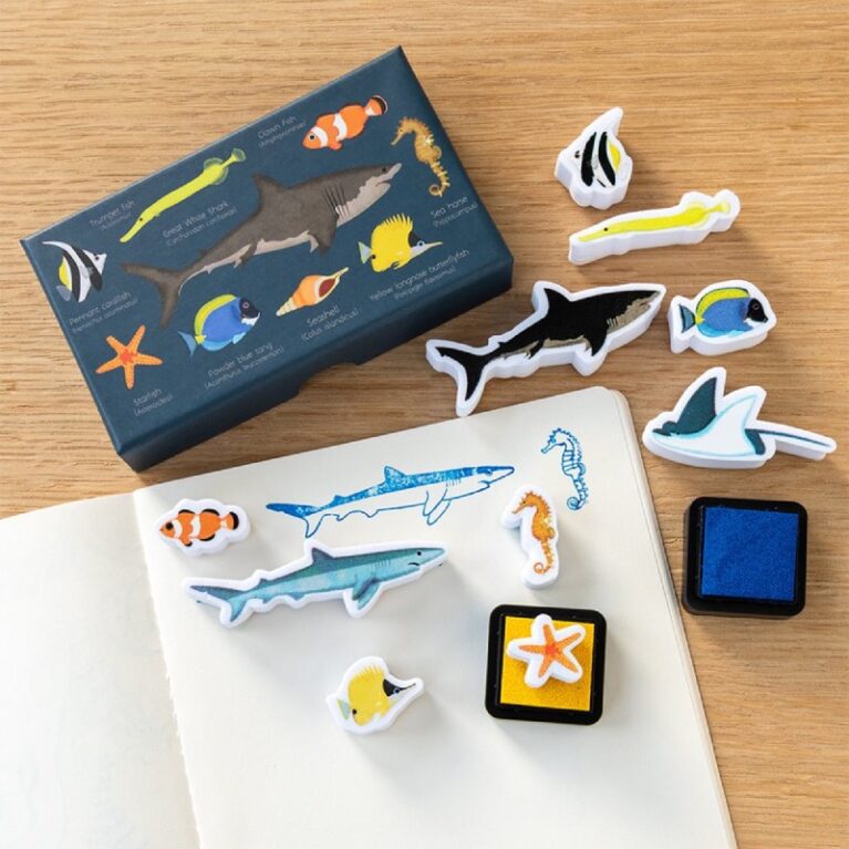 Set Of Mini Stamps &#8211; Ocean Animals 3+