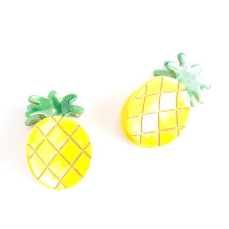 Pineapple &#8211; Pair Of Claw Hair Clips