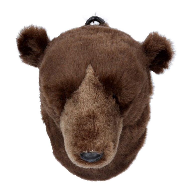 Furry Brown Bear Head Wall Decoration By Gisela Graham