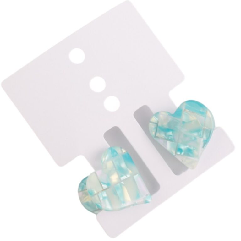 Mini Blue Hearts &#8211; Pair Of Claw Hair Clips