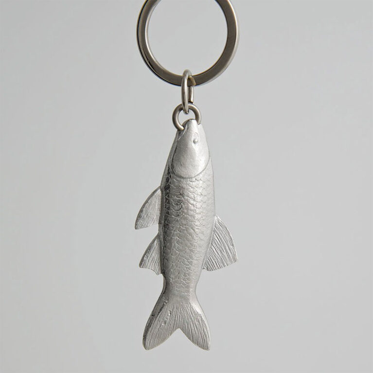 Handmade Fine Cast Pewter Keyring &#8211; Fish