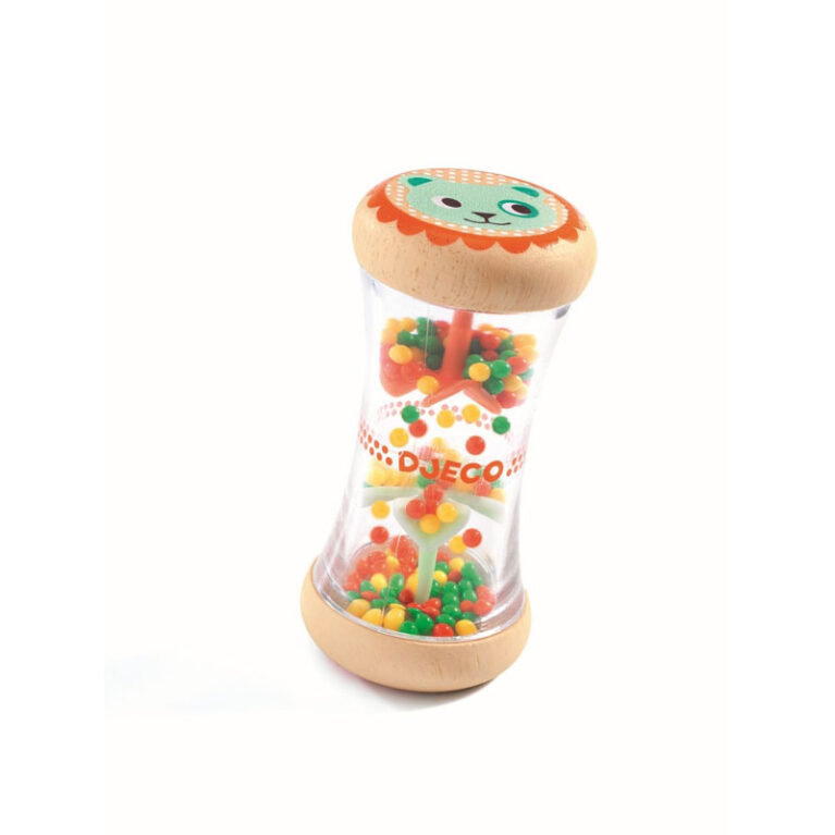 BabyPlui Colourful Wooden Rattle By Djeco 0+