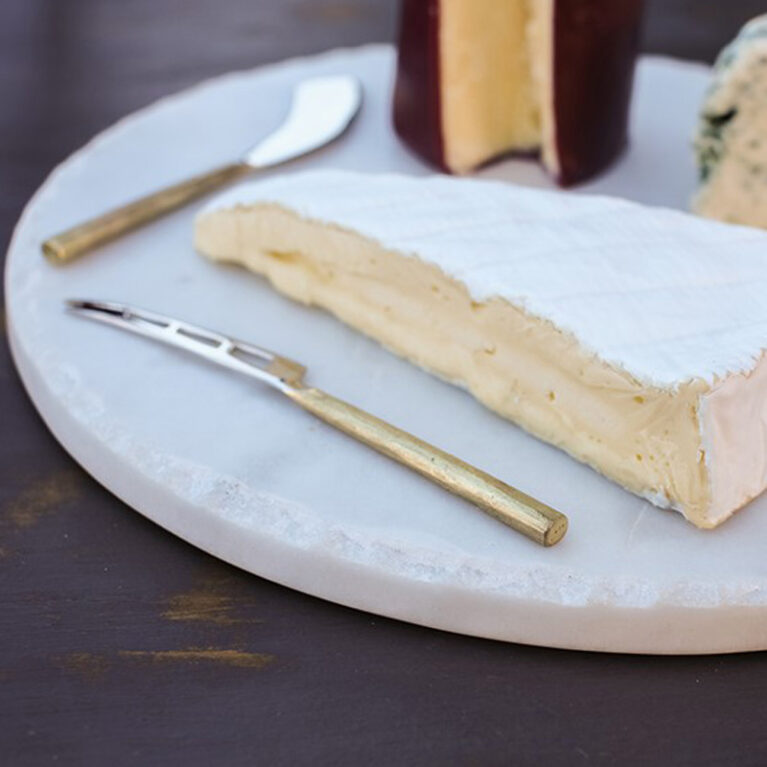 Set Of 4 Cheese Knife Set In Brushed Gold