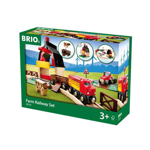 BRIO® Farm Railway Set Wooden Railway 3+