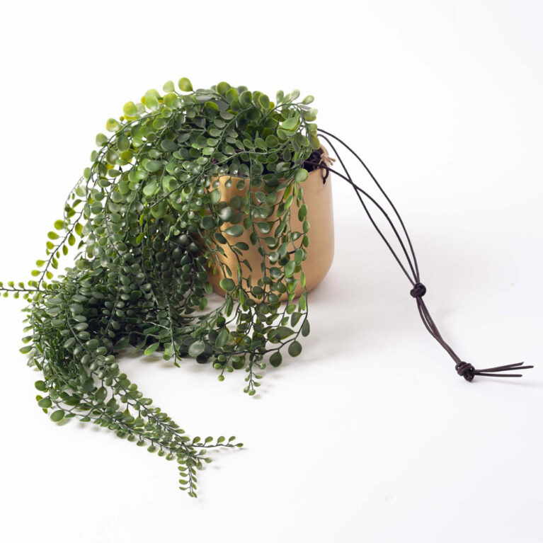 Hanging Pea Leaf Faux Potted Plant