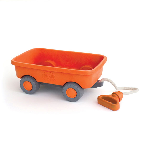 Orange Pull Along Wagon By Green Toys &#8211; Recycled Plastic 18m+