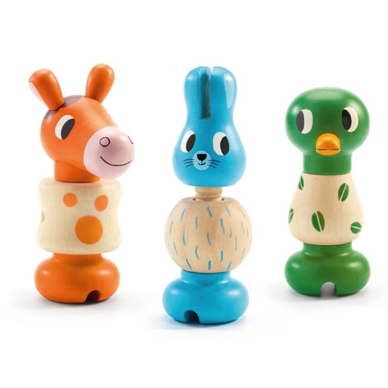 Rondanimo Wooden Screw Activity Set By Djeco 18m+