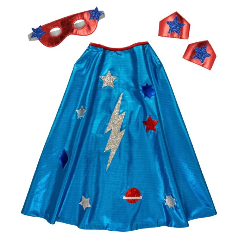 Children&#8217;s Blue Superhero Fancy Dress Costume 3-6yrs