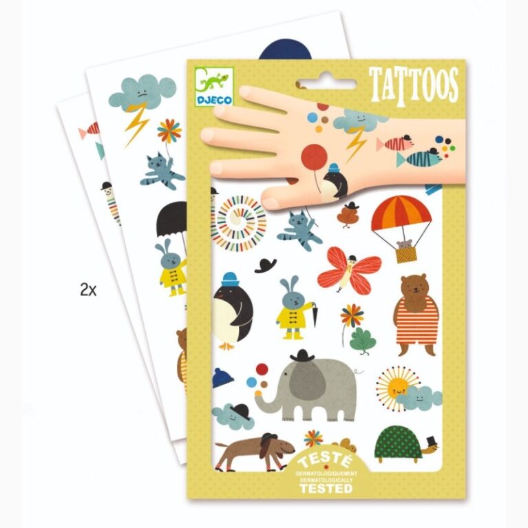 Pretty Little Things Temporary Tattoo Pack By Djeco 3+