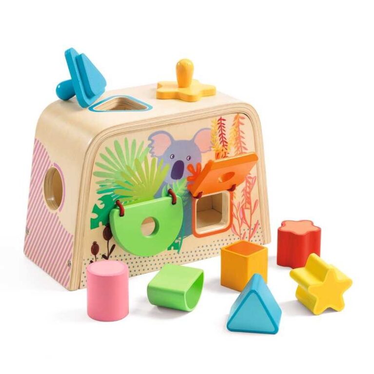 Multi Boita &#8211; Wooden Shape Sorter Toy By Djeco 18m+
