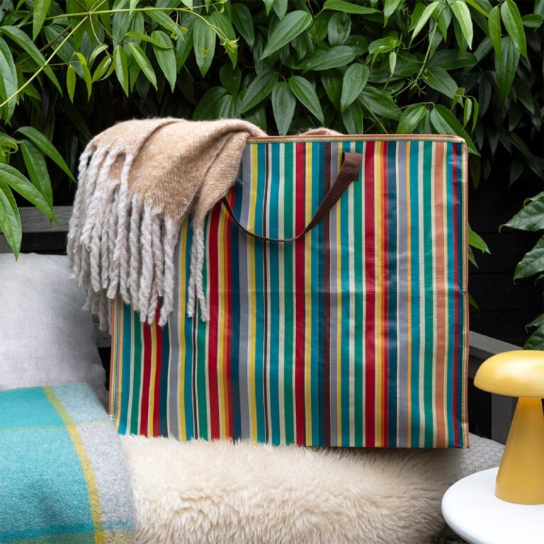 Retro Stripes &#8211; Jumbo Storage Bag With Handles