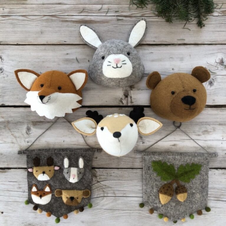 Mini Fox Head Wall Decoration