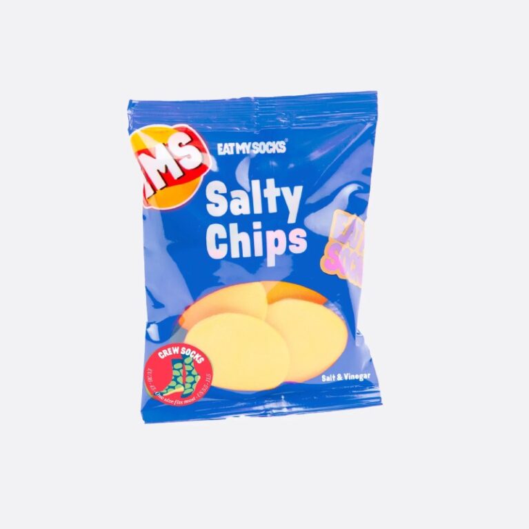 Blue Salty Chips &#8211; Pair Of Novelty Socks
