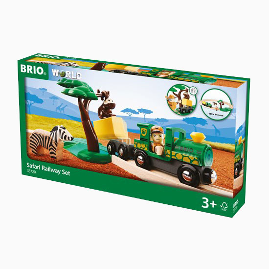 BRIO® Safari Railway Set Wooden Railway 3+