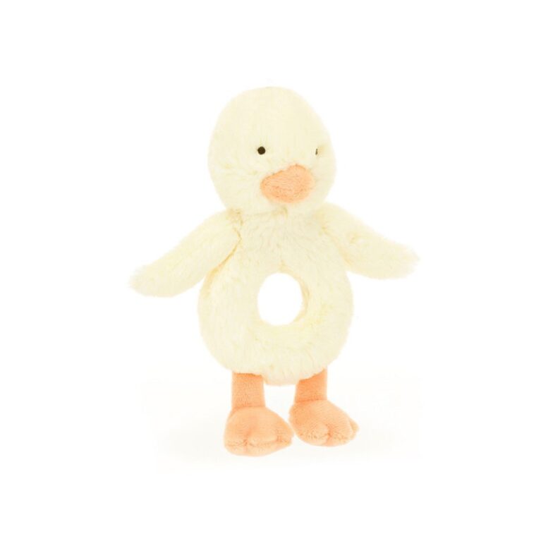 Bashful Duckling Ring Rattle By Jellycat 0+