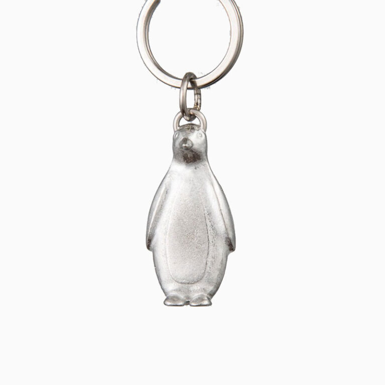 Handmade Fine Cast Pewter Keyring &#8211; Penguin