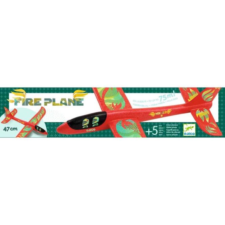 Fire Plane Glider Toy By Djeco 5+