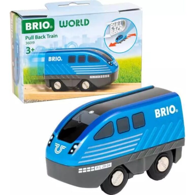 Pull Back Train Brio Wooden Railway 3+