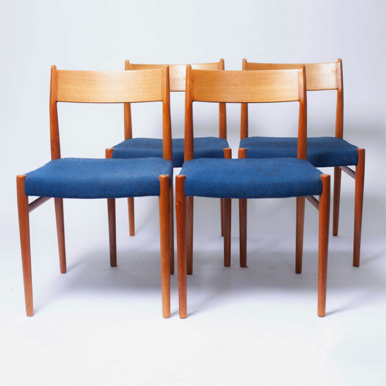 1960s Set Of 4 Teak Model 418 Dining Chairs By Arne Vodder