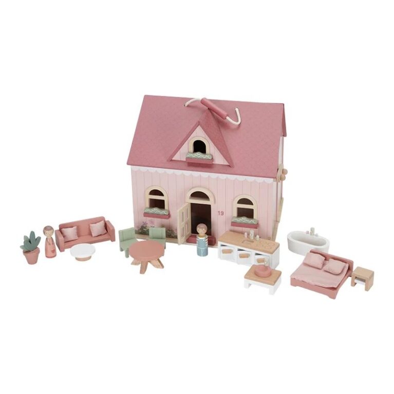 Portable Wooden Doll&#8217;s House By Little Dutch 3+