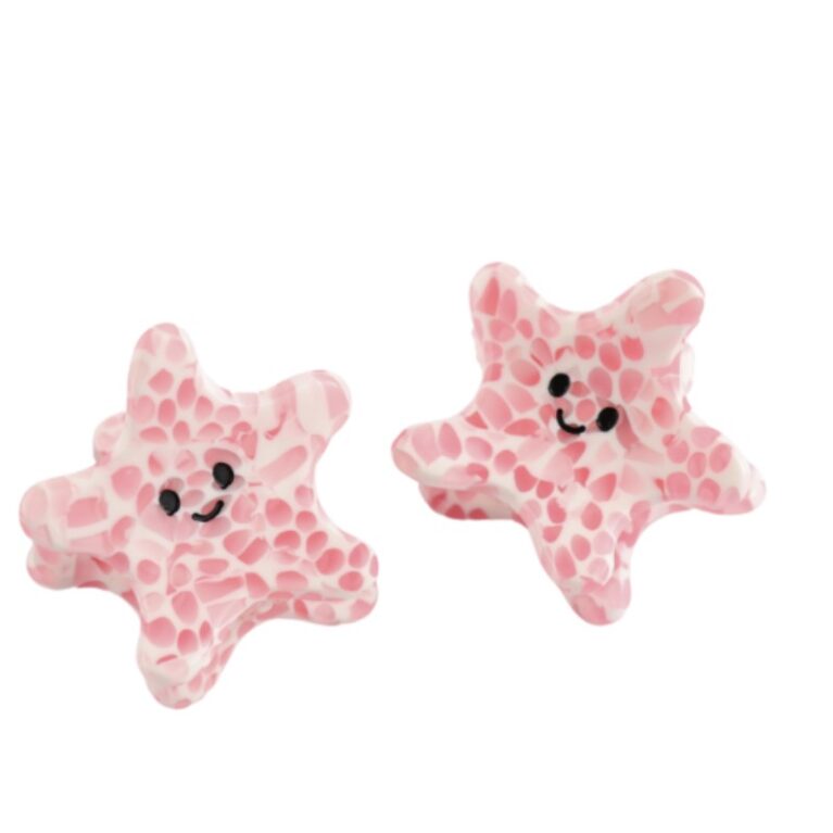 Pink Starfish &#8211; Pair Of Claw Hair Clips