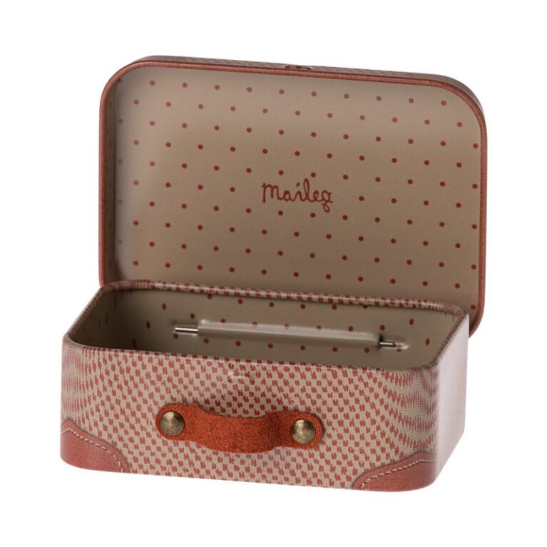 Mini Metal Suitcase In Rose By Maileg 3+