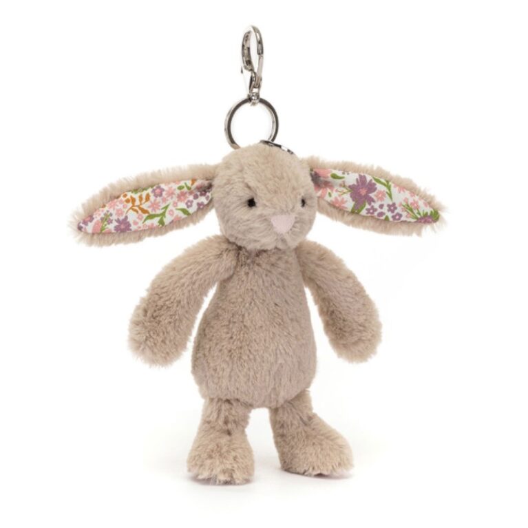Blossom Beige Bunny &#8216;Petal&#8217; Bag Charm By Jellycat 1+