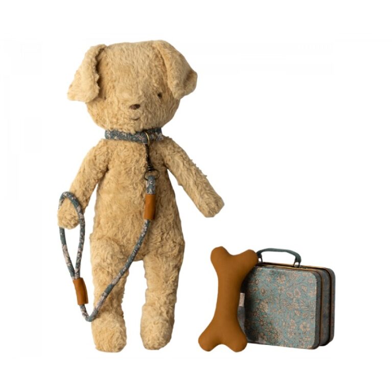Puppy Accessories In Blue In Tin Suitcase By Maileg 3+