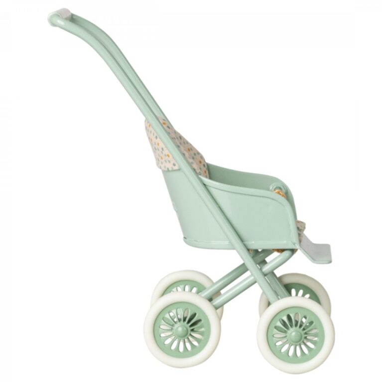 Micro Pram Stroller In Mint By Maileg 3+
