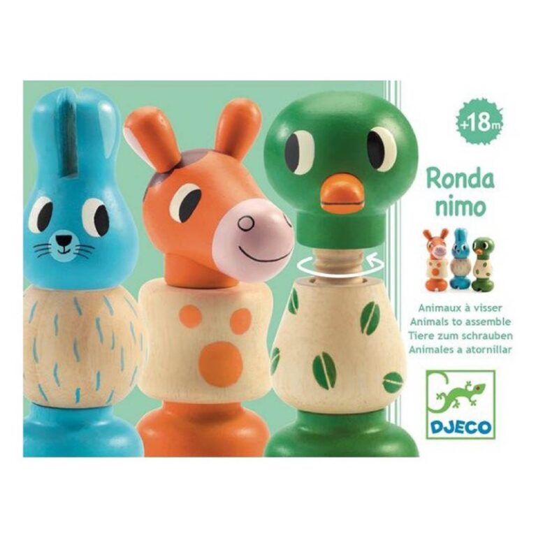 Rondanimo Wooden Screw Activity Set By Djeco 18m+