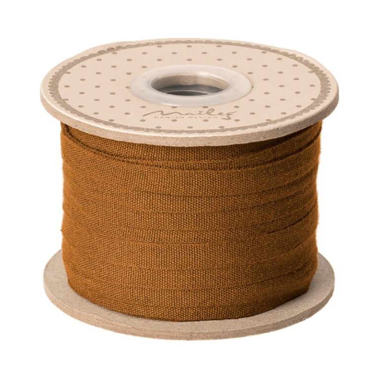 25m Roll Of Ribbon In Ocher By Maileg