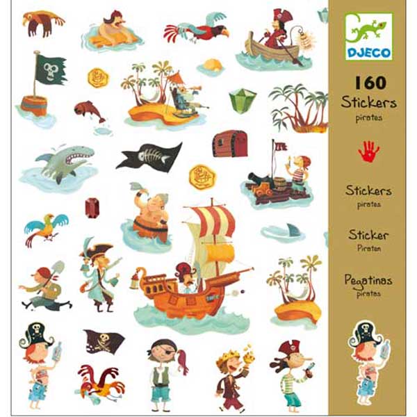 PIRATES Stickers Stylish 160 Sticker Pack Various