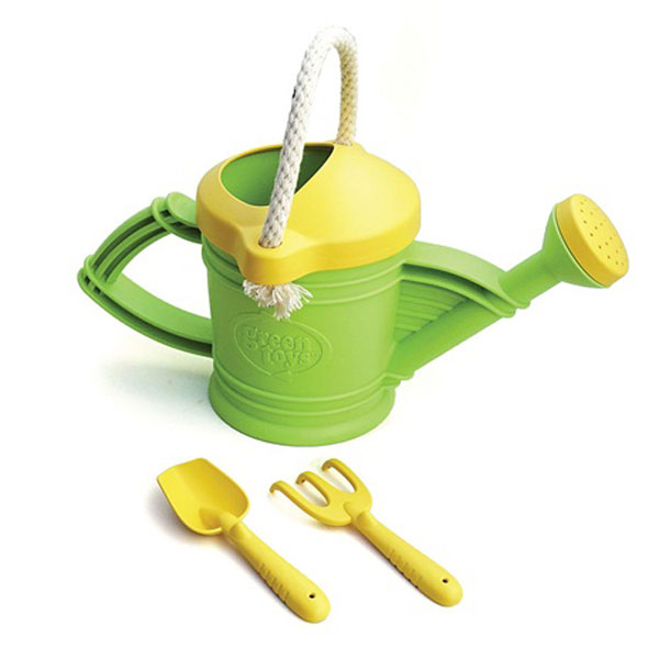 Green Recycled Plastic Watering Can By Green Toys 18m+