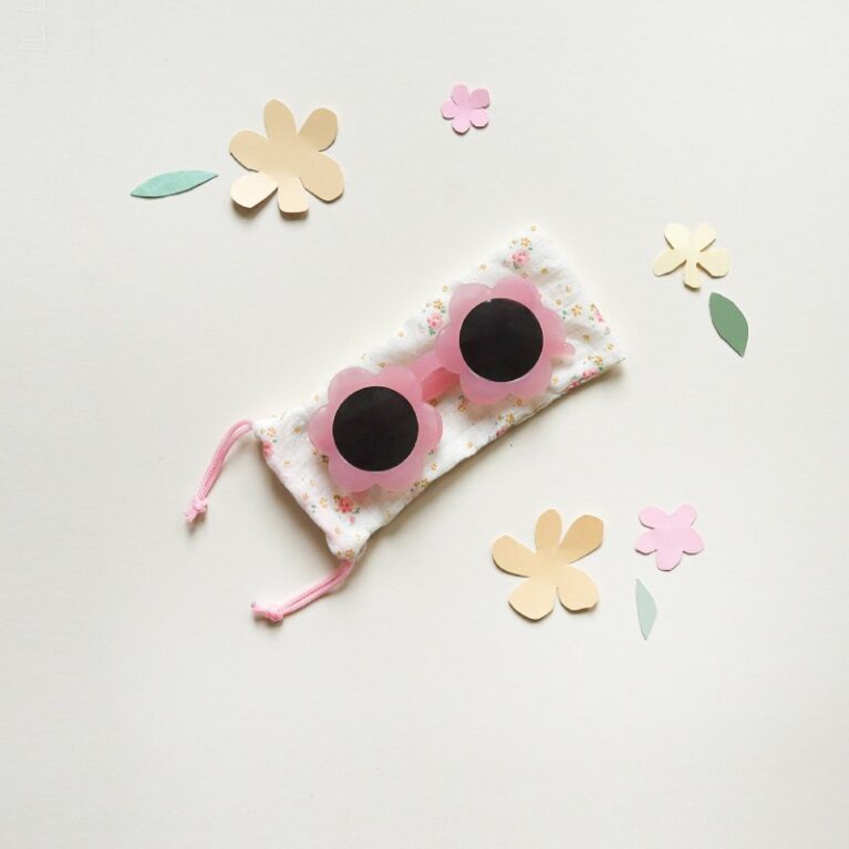 Children&#8217;s Spotty Flower Sunglasses In Pink