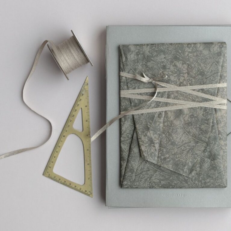 25m Roll Of Ribbon In Stone/Gold By Maileg