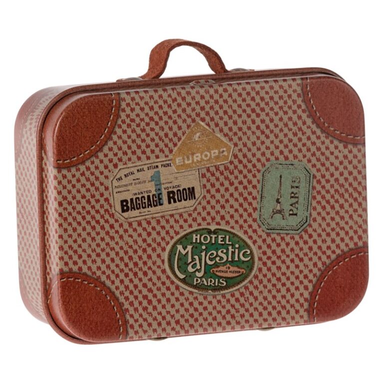 Mini Metal Suitcase In Rose By Maileg 3+