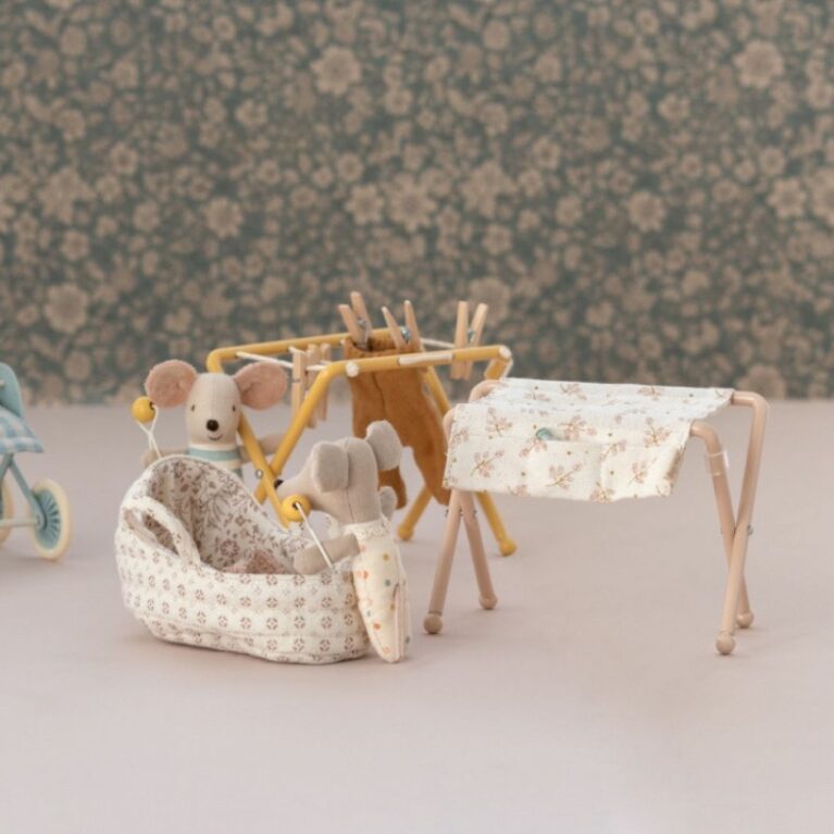 Baby Mouse Nursery Table In Rose By Maileg 3+