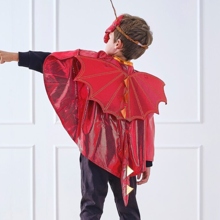 Children&#8217;s Red Dragon Costume Cape