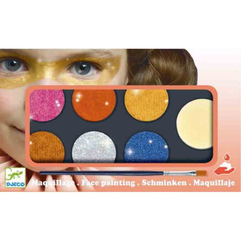 Face Painting Palette 6 Colours &#8211; Metallic Glitter