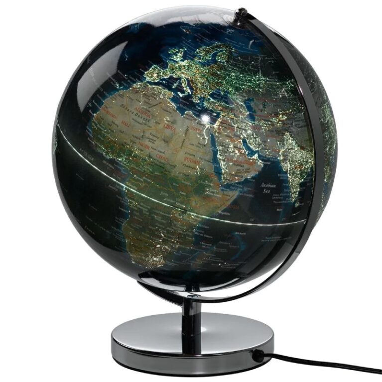 Illuminated World Globe Light &#8211; City Lights