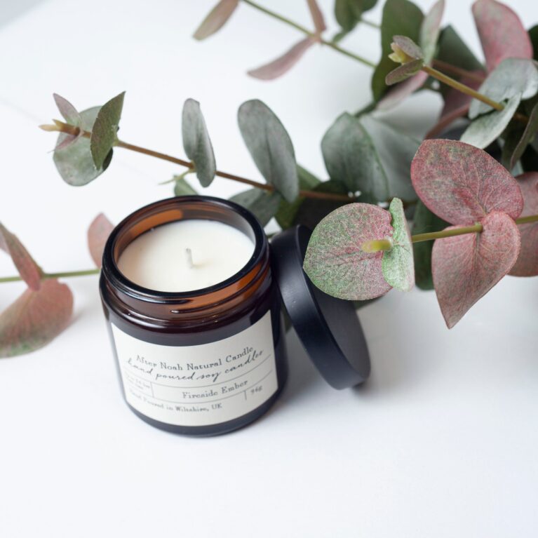 Fireside &#8211; Scented Soy Candle In Glass Jar 120ml