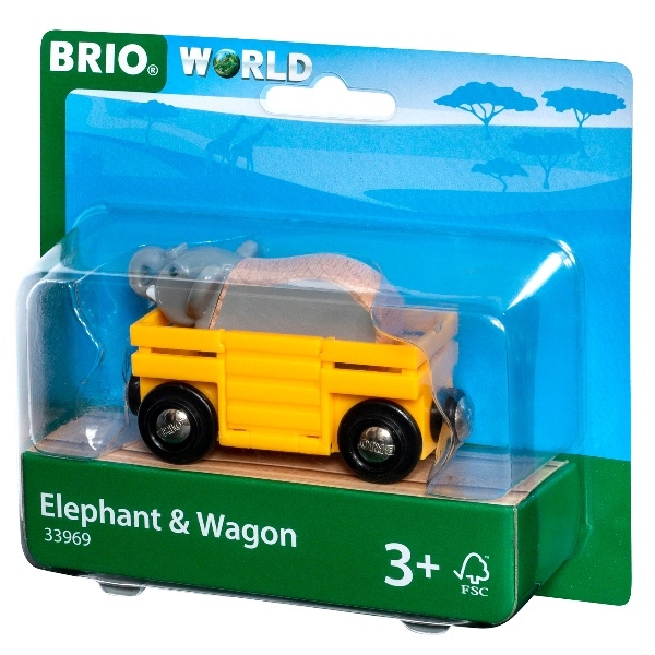 Elephant &#038; Wagon BRIO Wooden Railway Age 3+