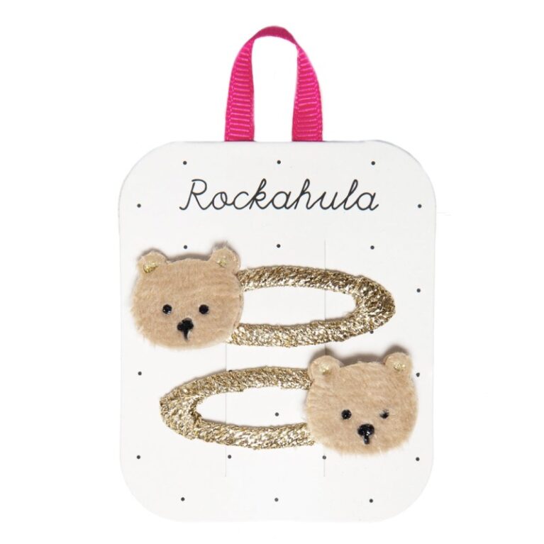 Set Of 2 Teddy Bear Hair Clips