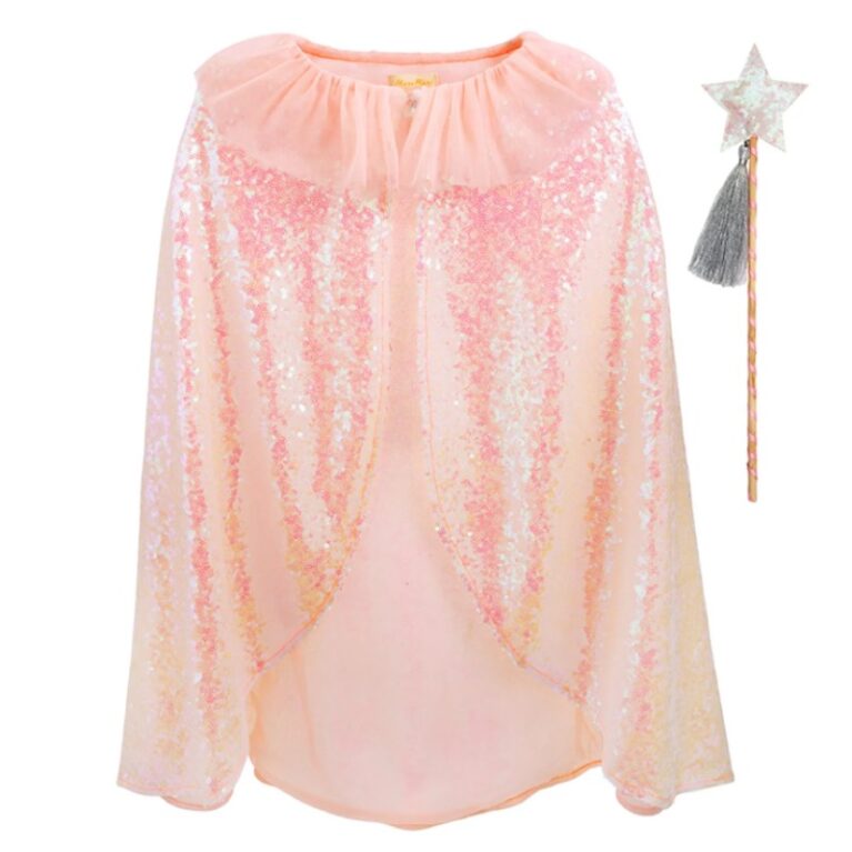 Children&#8217;s Iridescent Sequin Cape Fancy Dress Costume 3-6