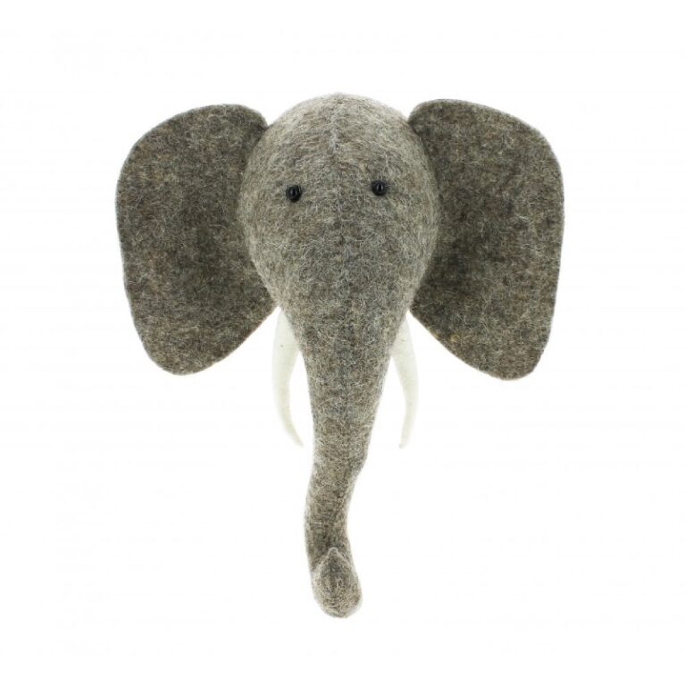 Mini Elephant Head Wall Decoration